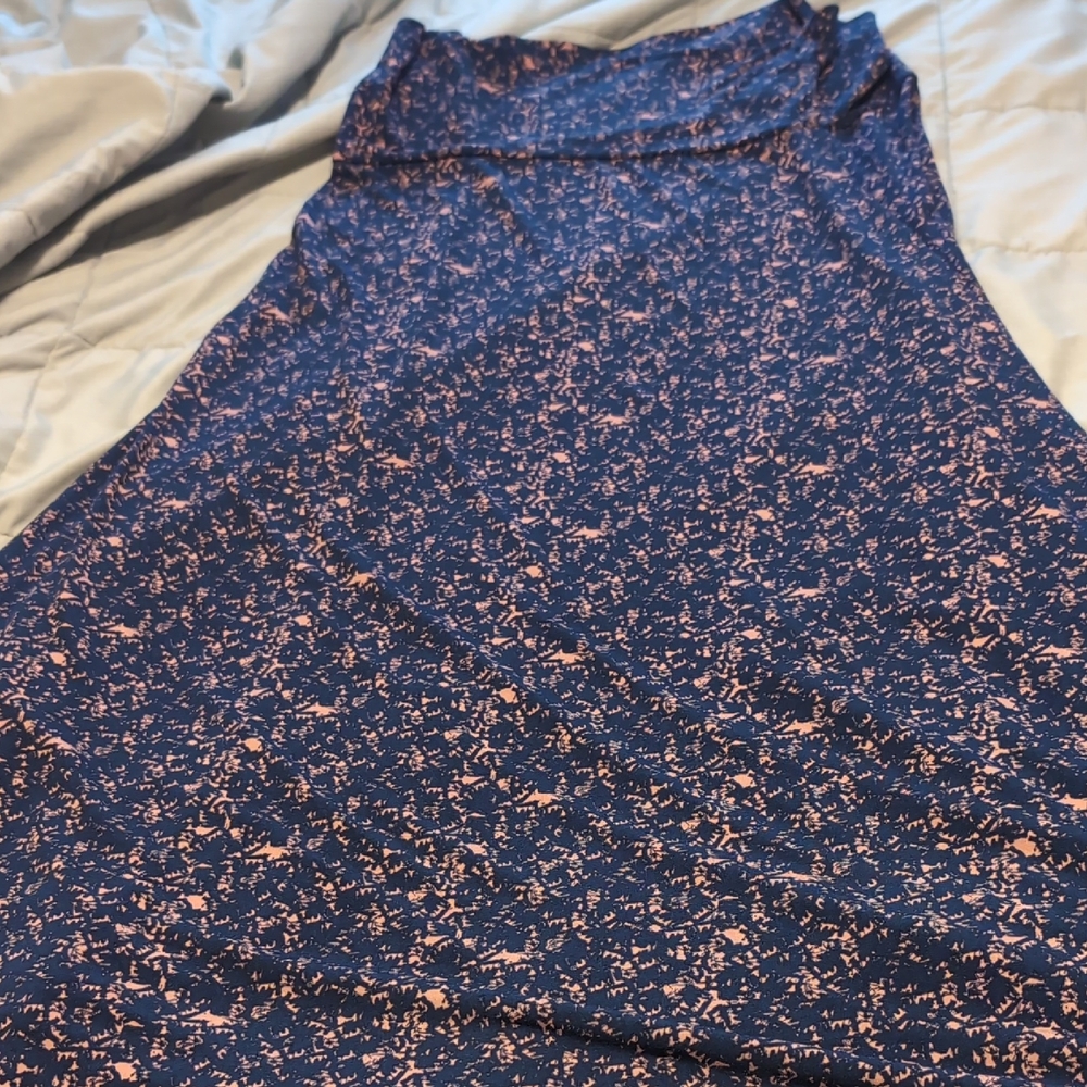 LuLaRoe Blue and Pink Maxi Skirt